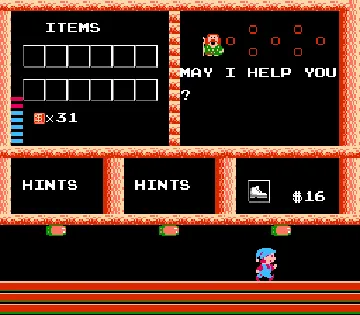 Milon's Secret Castle (USA) (Virtual Console) screen shot game playing